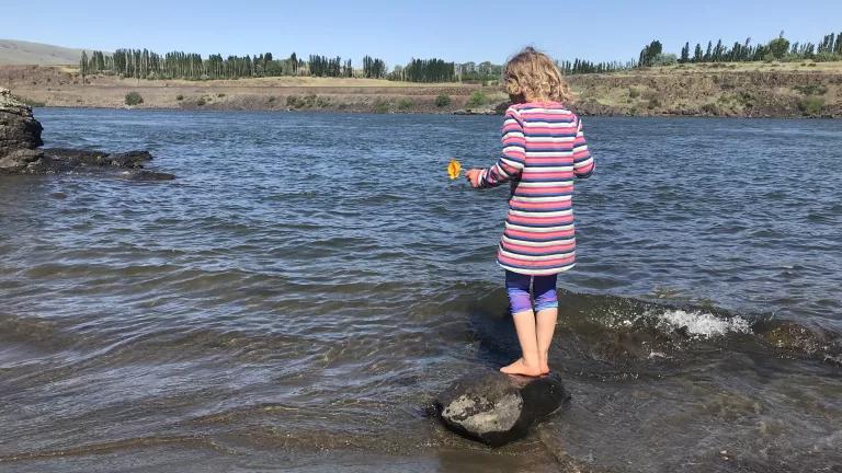 Columbia River and kid
