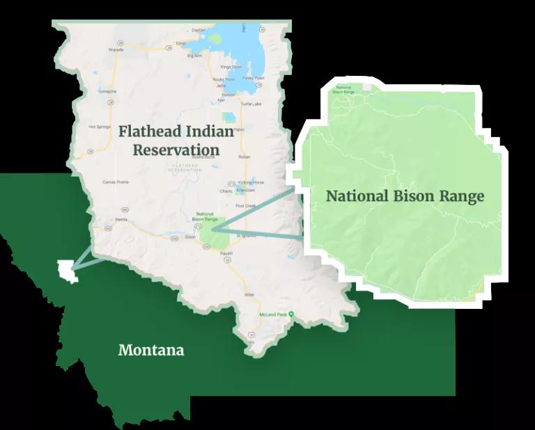 Map of the National Bison Range