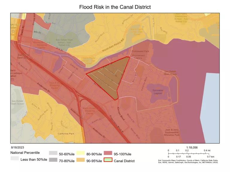 Flood Risk Map of Canal neighborhood