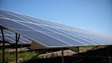 Solar farm on abandoned mine lands in Beaver County, Pennsylvania 
