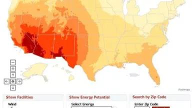 RE for America screen shot - Solar Potential