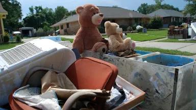 personal belongings damaged by flooding in Louisiana