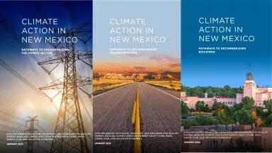 Covers of reports: Climate Action in New Mexico